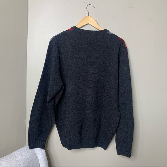 Jos. A. Bank Vintage Lambs Wool Argyle Sweater Mens Size Large Academia - Picture 3 of 3